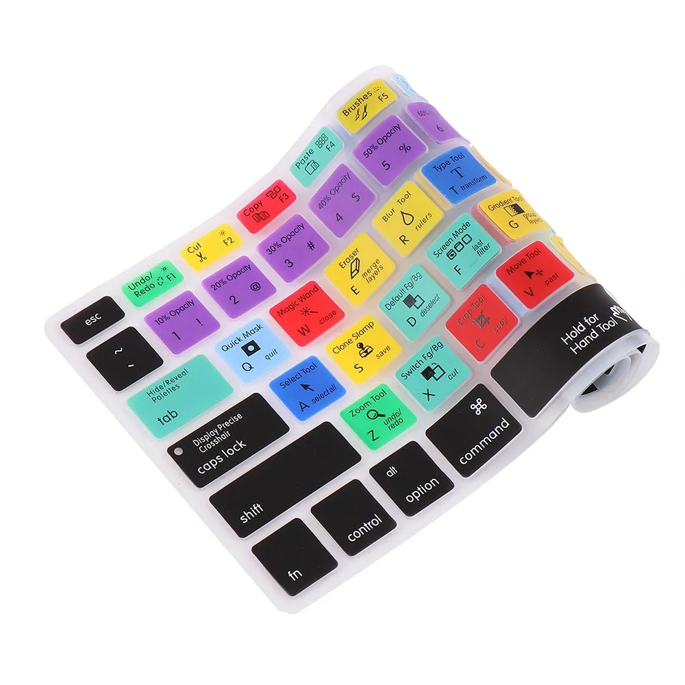 

Funda protectora Universal para teclado, Protector de piel de silicona de 13, 15 y 17 pulgadas, a prueba de polvo, para Macbook