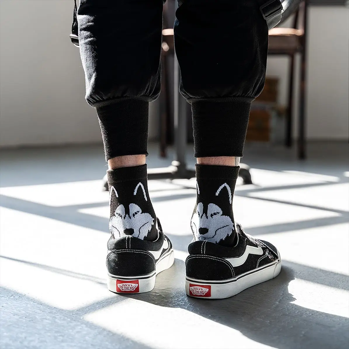 Носки мужские короткие в стиле хип хоп белые черные носки с забавным мультяшным