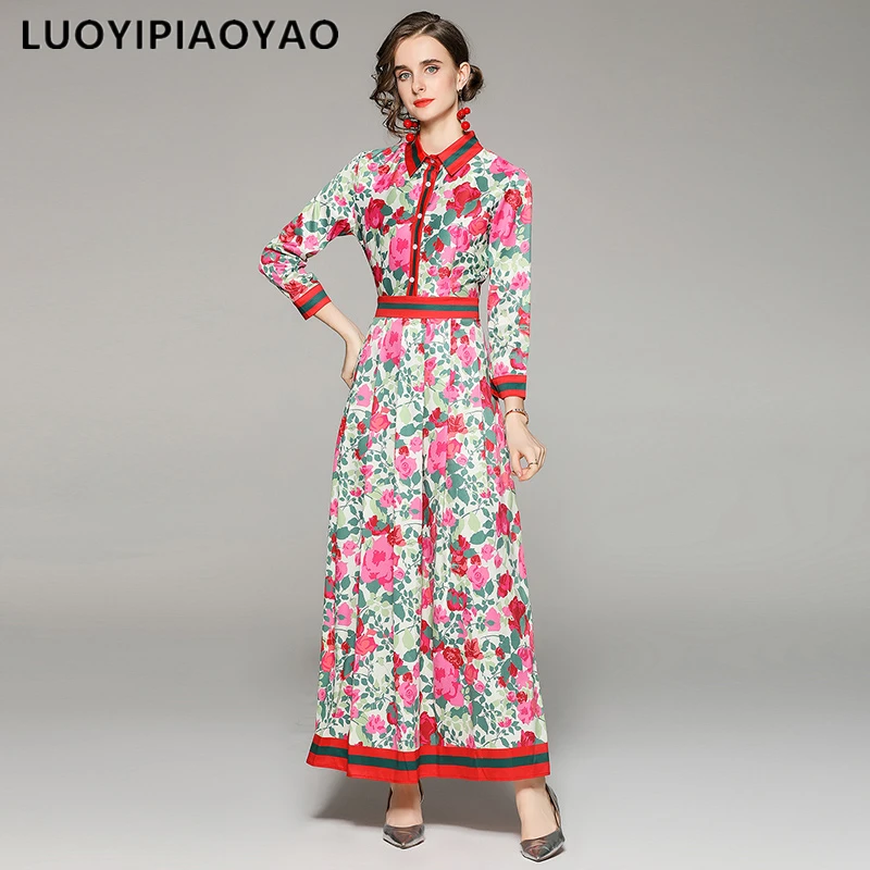 2021 Spring Autumn Women's Turn Down Neck Long Sleeve Charming Floral Print Bohemia Long Dress Casual Party Runway Dress
2021 Spring Autumn Women's Turn Down Neck Long Sleeve Charming Floral Print Bohemia Long Dress Casual Party Runway Dress