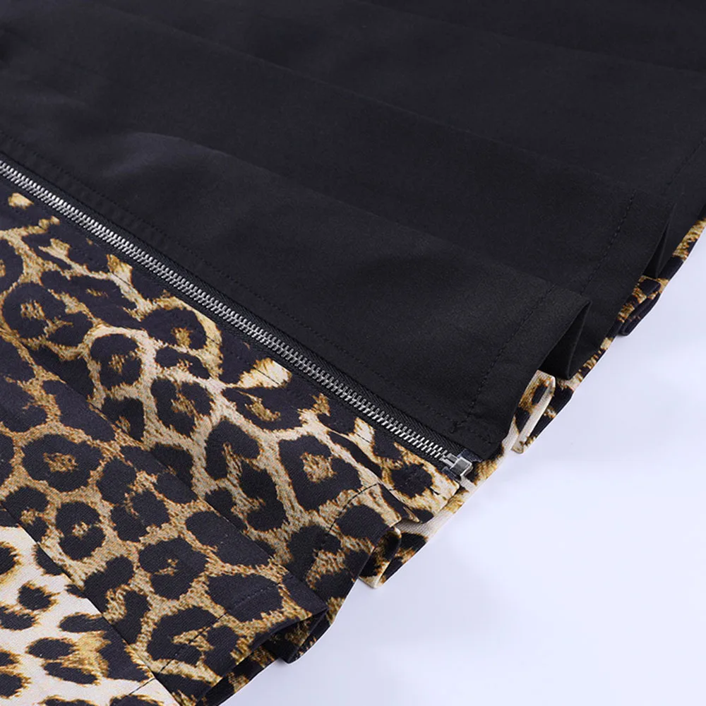 High Street Color Contrast Splicing Zipper Leopard Skirt Summer 2021 New Western Style Sexy High Waist Casual
High Street Color Contrast Splicing Zipper Leopard Skirt Summer 2021 New Western Style Sexy High Waist Casual