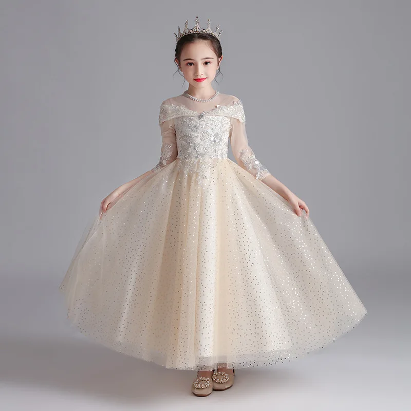 Fashion Appliques Sequins Flower Girl Dresses Beadings Rhinestone Princess Robe O Neck Ball Gown For Birthday Party Communion
Fashion Appliques Sequins Flower Girl Dresses Beadings Rhinestone Princess Robe O Neck Ball Gown For Birthday Party Communion