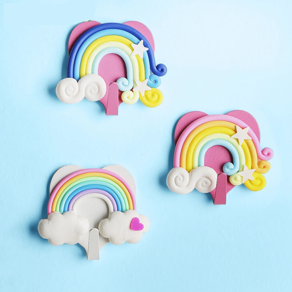 Clothes Rack Wall Hooks Coat Keys Bags Hanger Self Adhesive Strong Suction Cute Fantasy Rainbow Shape Hook Bedroom Decor
Clothes Rack Wall Hooks Coat Keys Bags Hanger Self Adhesive Strong Suction Cute Fantasy Rainbow Shape Hook Bedroom Decor