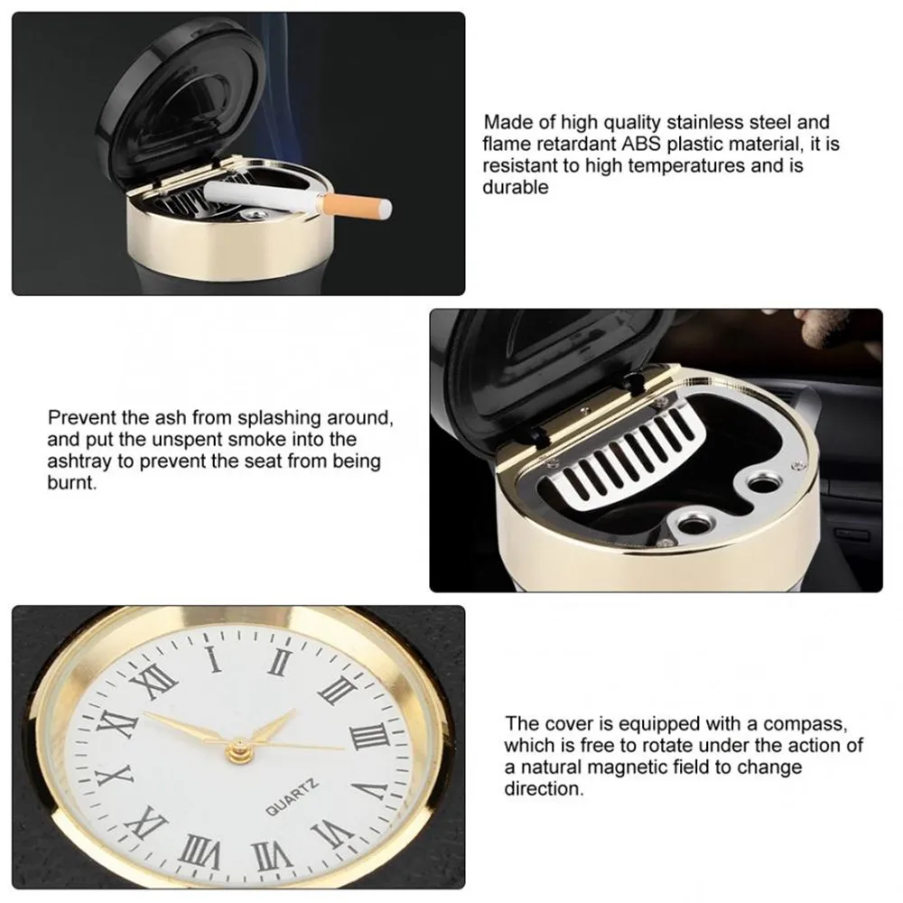 Universal Car Ashtray Holoder Car LED Metal Ashtray Multi-function Watch with a clock blue LED lights Interior Accessories
Universal Car Ashtray Holoder Car LED Metal Ashtray Multi-function Watch with a clock blue LED lights Interior Accessories