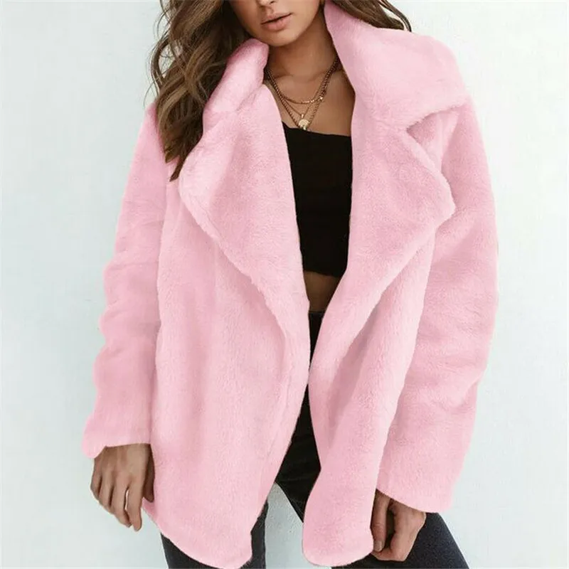 Autumn Winter Jackets Female Coat New Solid Color Fleece Coats Casual Outerwear Warm Soft Cardigan Fur Jacket Female Women Coat
Autumn Winter Jackets Female Coat New Solid Color Fleece Coats Casual Outerwear Warm Soft Cardigan Fur Jacket Female Women Coat