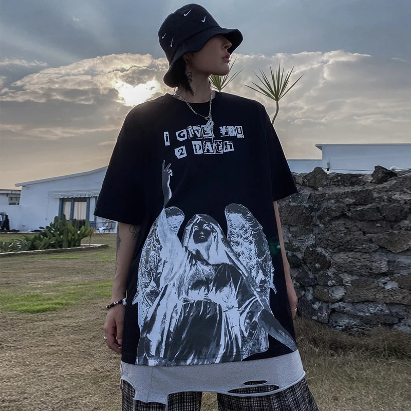 ELKMU Fashion T-shirt Sculpture Angel with Wings Print Streetwear Short Sleeve Tshirt Oversize Harajuku Tops Tees Shirts HE851
ELKMU Fashion T-shirt Sculpture Angel with Wings Print Streetwear Short Sleeve Tshirt Oversize Harajuku Tops Tees Shirts HE851