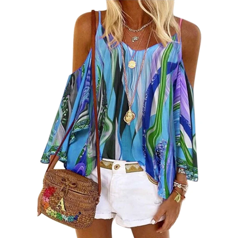 S-5XL Women Blouse Shirts Off Shoulder Sexy V Neck Printed Top Women Clothing Ladies Top Casual Beach Blousa Women Plus Size
S-5XL Women Blouse Shirts Off Shoulder Sexy V Neck Printed Top Women Clothing Ladies Top Casual Beach Blousa Women Plus Size
