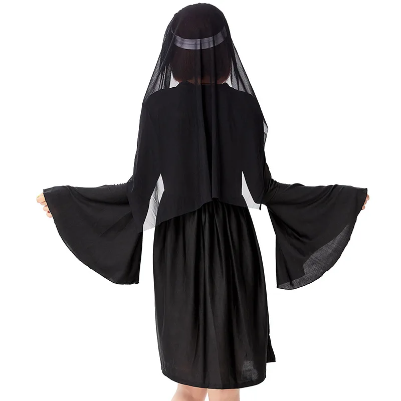 Halloween Nun Dress New Adult Choir Black Nun Dress Cosplay Party Dress Game Dress 
Halloween Nun Dress New Adult Choir Black Nun Dress Cosplay Party Dress Game Dress