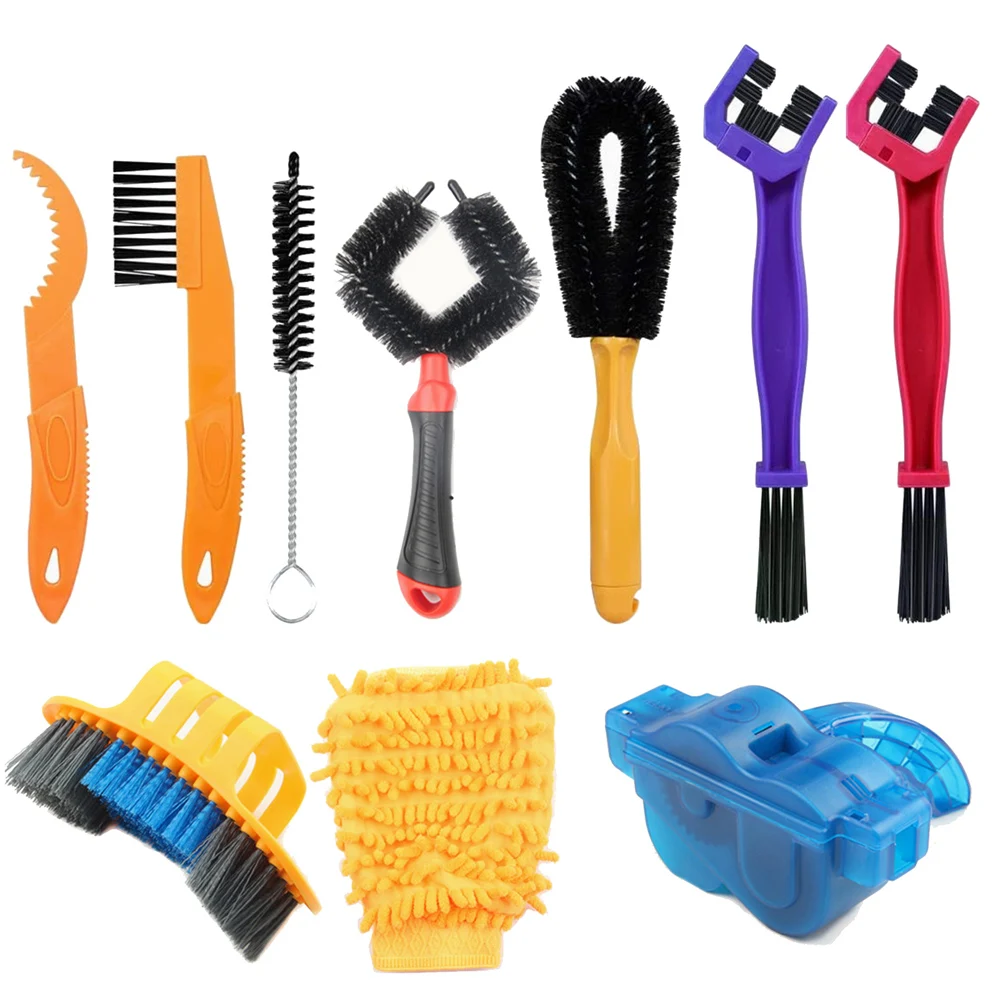 10pcs Portable Bicycle Chain Cleaner Road Bike Cleaning Kit Detailing Brush Set Car Cleaning Brushes Bicycle Repair Tools
10pcs Portable Bicycle Chain Cleaner Road Bike Cleaning Kit Detailing Brush Set Car Cleaning Brushes Bicycle Repair Tools