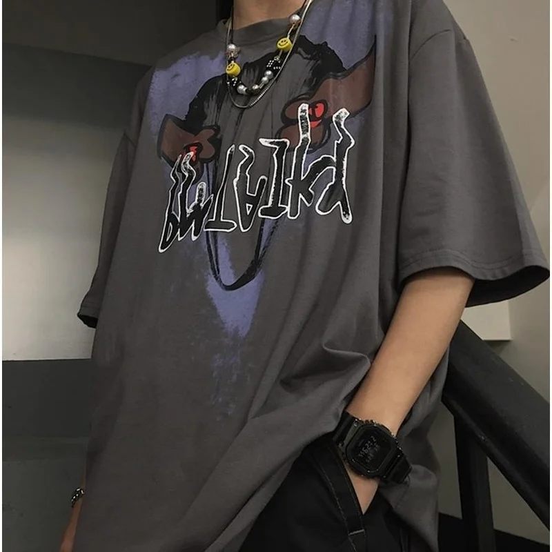 Футболка мужская оверсайз в стиле Харадзюку, корейский тренд, свободная повседневная рубашка в стиле хип-хоп с принтом граффити и надписью, ...
Футболка мужская оверсайз в стиле Харадзюку, корейский тренд, свободная повседневная рубашка в стиле хип-хоп с принтом граффити и надписью, ...