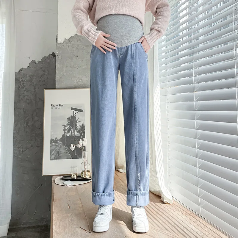 9803# Autumn Spring Denim Maternity Long Jeans Wide Leg Loose Belly Pants Clothes for Pregnant Women Casual Pregnancy Chic Ins
9803# Autumn Spring Denim Maternity Long Jeans Wide Leg Loose Belly Pants Clothes for Pregnant Women Casual Pregnancy Chic Ins