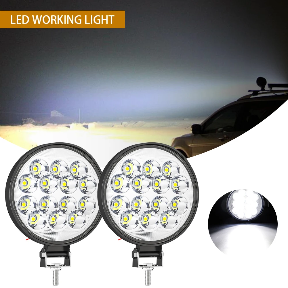 42W LED Work Light Round LED Light Super Bright Daylight White Light for Car Motorcycle Truck Car 1200LM 16LED Car accessories
42W LED Work Light Round LED Light Super Bright Daylight White Light for Car Motorcycle Truck Car 1200LM 16LED Car accessories