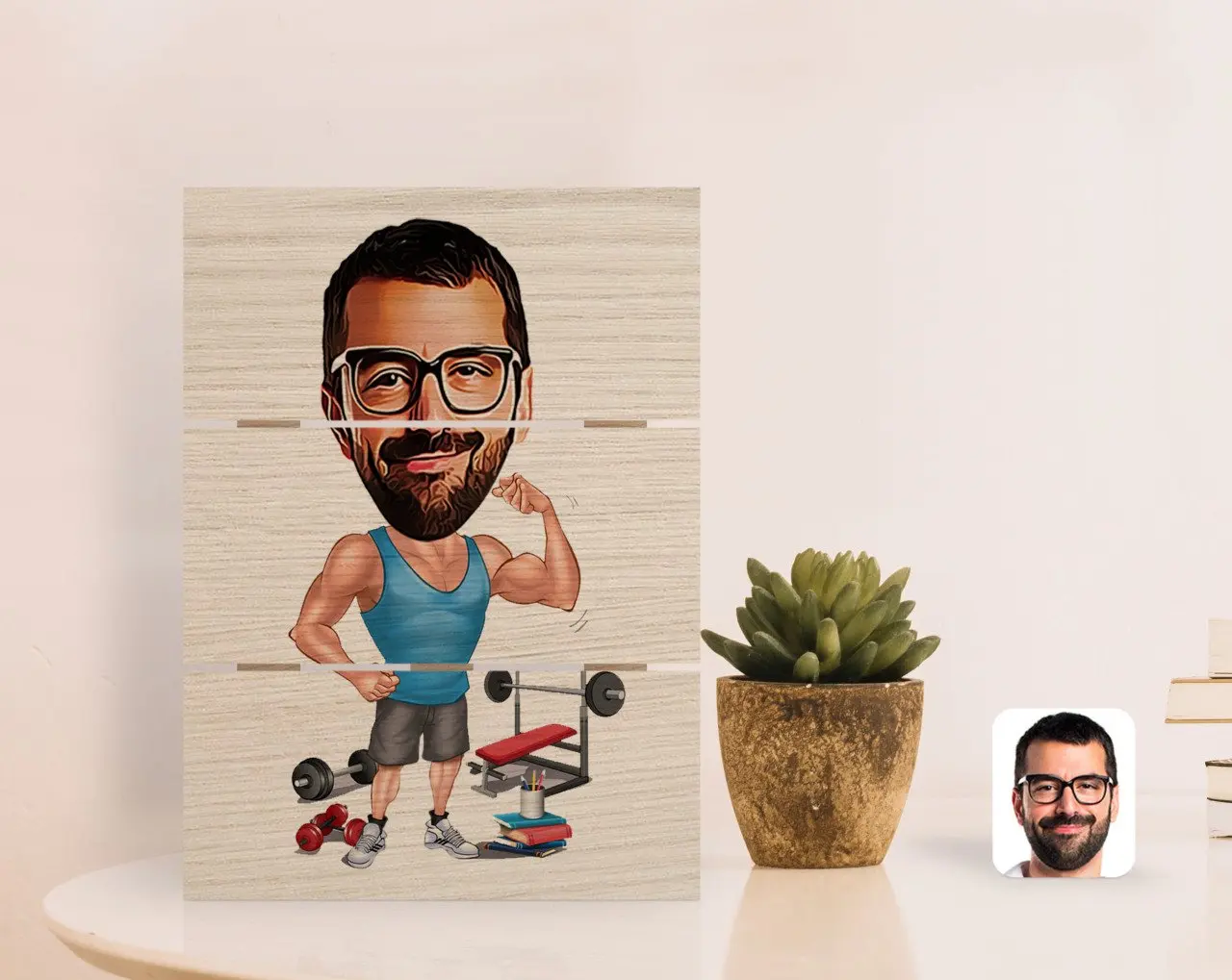 Персонализированная карикатура для поддонов из натурального дерева e-1 
Персонализированная карикатура для поддонов из натурального дерева e-1