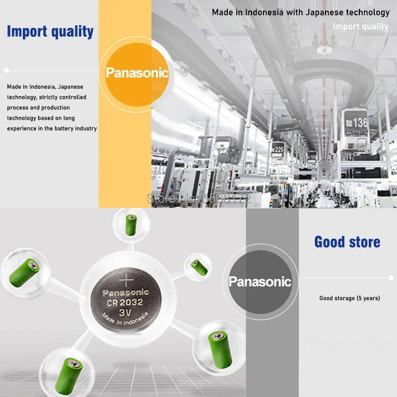 30 шт. оригинальные новые батарейки для PANASONIC cr2032 3 в кнопочные часов компьютера cr