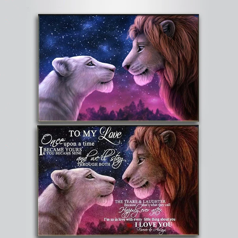 Diamond Painting Full Square/Round Drill Lion King To My Love 5D Daimond Painting Embroidery Cross Stitch Mosaic Picture
Diamond Painting Full Square/Round Drill Lion King To My Love 5D Daimond Painting Embroidery Cross Stitch Mosaic Picture