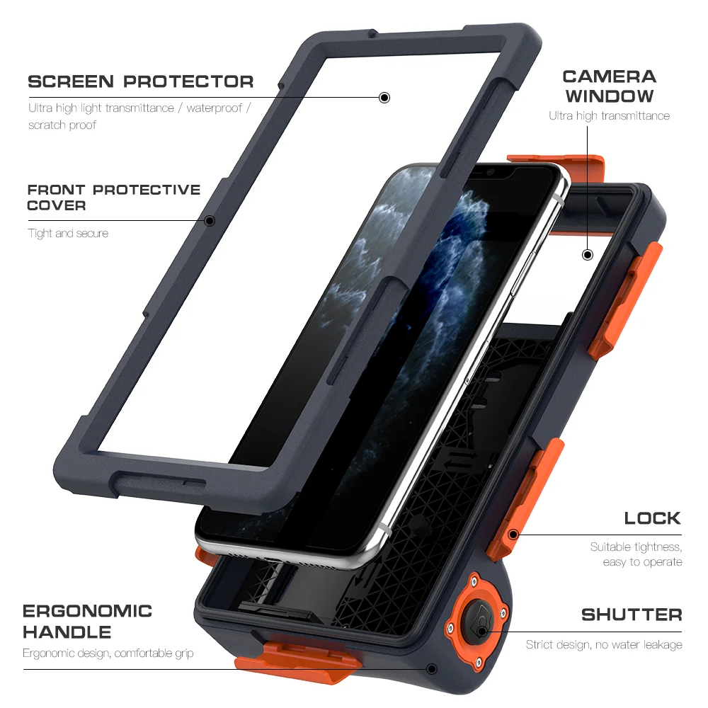 Professional Diving Phone Case For iPhone 6 6S 7 8 Plus Coque 15M Waterproof Depth Cover For iPhone 11 Pro Max X XR XS Max Cases
Professional Diving Phone Case For iPhone 6 6S 7 8 Plus Coque 15M Waterproof Depth Cover For iPhone 11 Pro Max X XR XS Max Cases