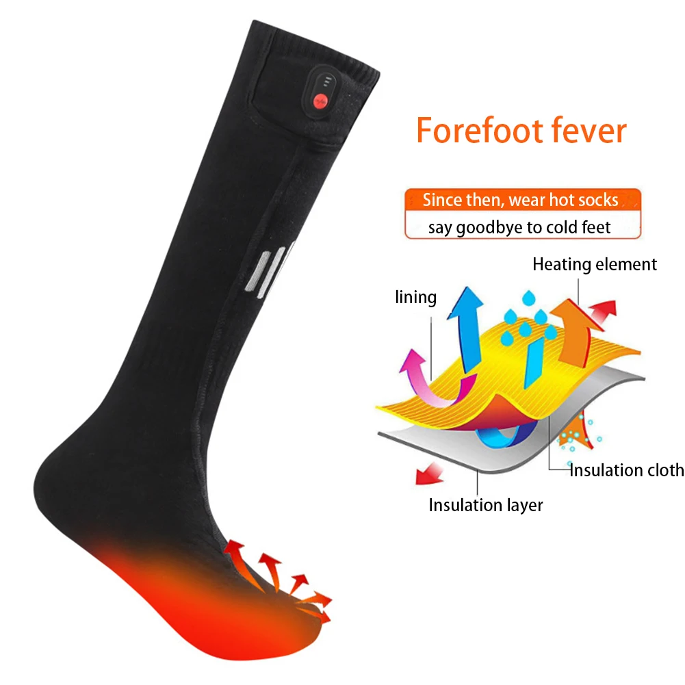 Rechargeable Adjustable Temperature Comfortable Winter Warm Skiing Heated Socks for Women Men Thermal Heating Foot Warmer Socks
Rechargeable Adjustable Temperature Comfortable Winter Warm Skiing Heated Socks for Women Men Thermal Heating Foot Warmer Socks