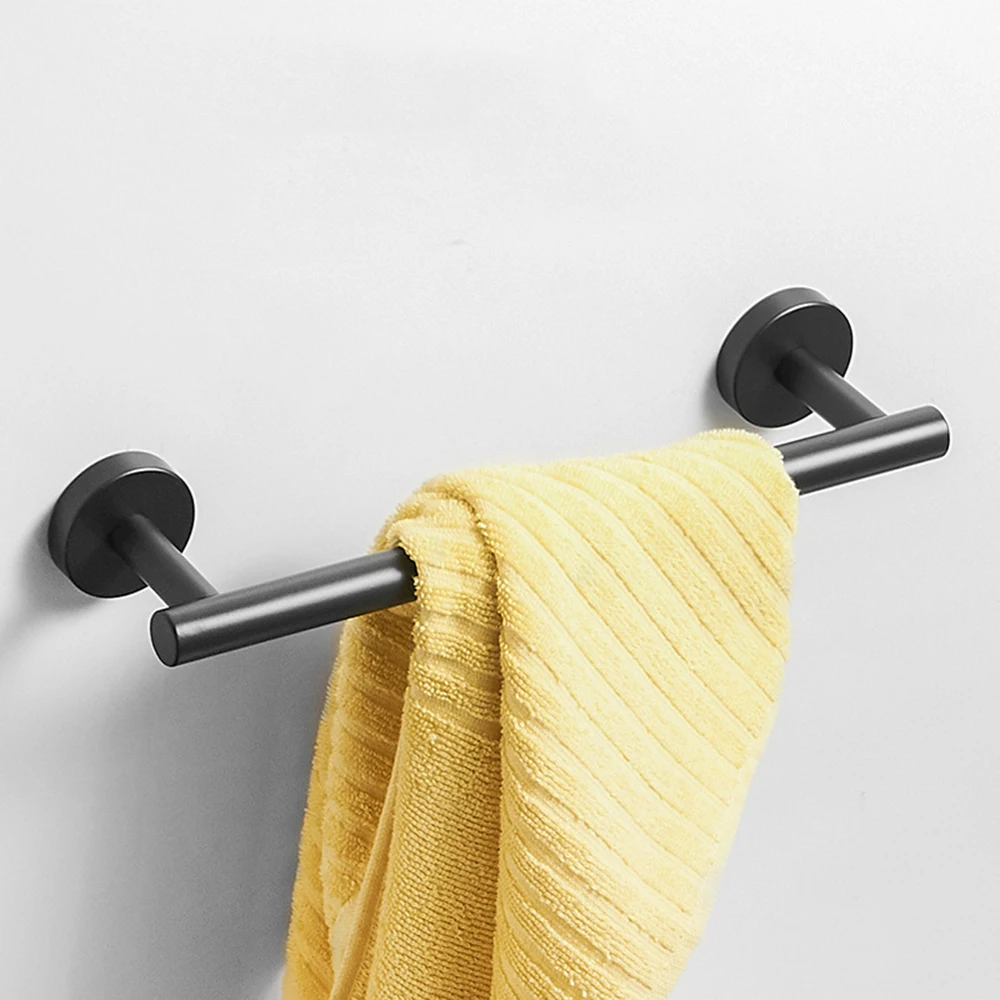 Bathroom Black Towel Rack Wall-mounted Black Toilet Space Aluminum Towel BarStorage Rail Shelf Bathroom Accessories
Bathroom Black Towel Rack Wall-mounted Black Toilet Space Aluminum Towel BarStorage Rail Shelf Bathroom Accessories