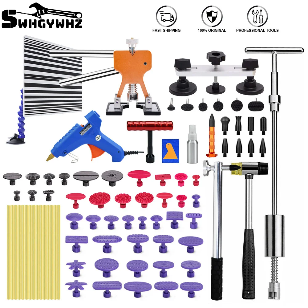 DIY Paintless Dent Repair Kit - 76pcs Dent Puller Tools Slide Hammer for Car Hail Damage Dent & Ding Remover 40w
DIY Paintless Dent Repair Kit - 76pcs Dent Puller Tools Slide Hammer for Car Hail Damage Dent & Ding Remover 40w