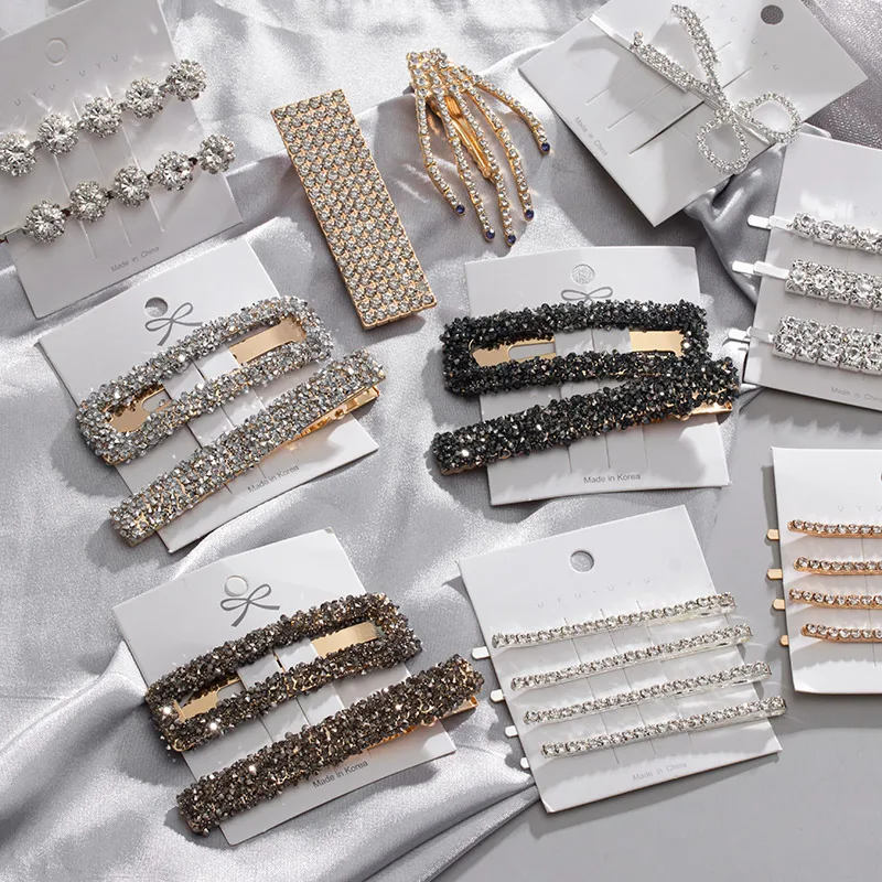 Chic Korea Style Shiny Crystal Rhinestones Geometric Hair Clips Shiny Tin Foil Sequins Hairpins Women Barrettes Hair Accessorie
Chic Korea Style Shiny Crystal Rhinestones Geometric Hair Clips Shiny Tin Foil Sequins Hairpins Women Barrettes Hair Accessorie