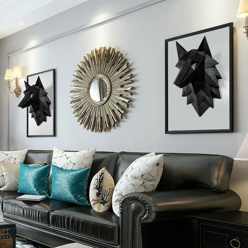 Home Decoration Accessories Big Statue 3D Wolf Head Resin Sculpture Wall Decor Nordic Living Room Mural Art Craft 35x24x20cm
Home Decoration Accessories Big Statue 3D Wolf Head Resin Sculpture Wall Decor Nordic Living Room Mural Art Craft 35x24x20cm