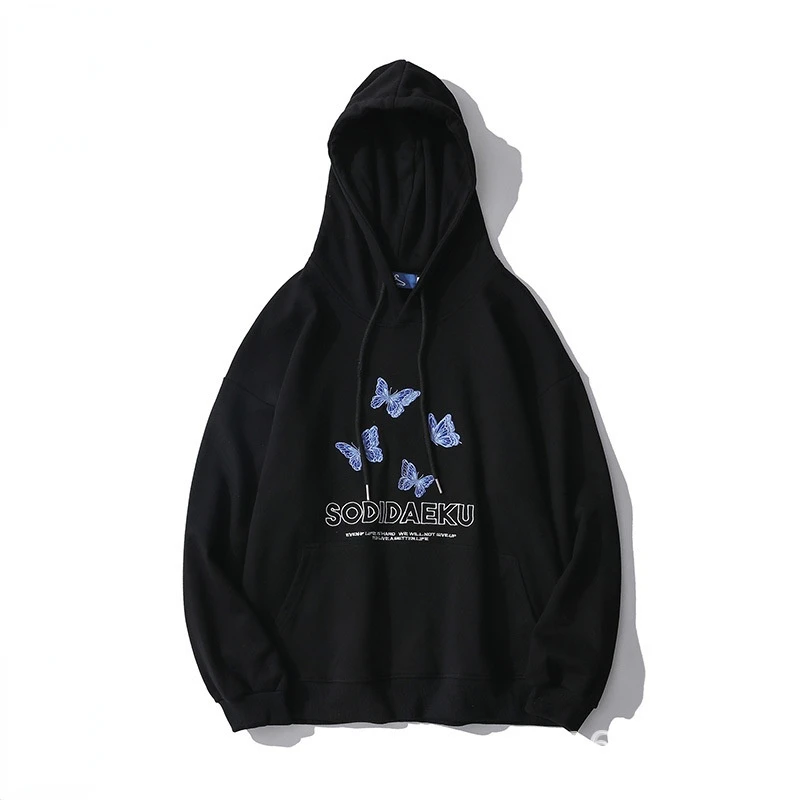New Fashion Butterfly Embroidery Harajuku Hoodie Men Hip Hop Pullover Cotton Casual Women Hooded Sweatshirt Korean Clothes Felpe
New Fashion Butterfly Embroidery Harajuku Hoodie Men Hip Hop Pullover Cotton Casual Women Hooded Sweatshirt Korean Clothes Felpe