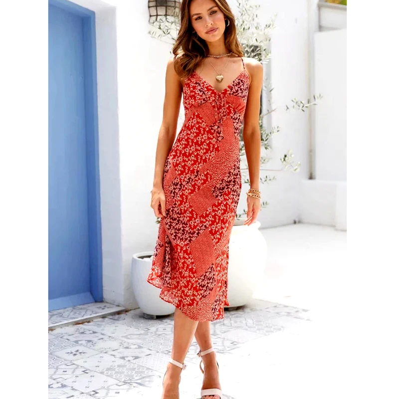 GypsyLady Orange Floral Strappy Dress Summer Vintage Holiday Women Dress Backless Sexy Ruffles Button Lady Female Long Dress
GypsyLady Orange Floral Strappy Dress Summer Vintage Holiday Women Dress Backless Sexy Ruffles Button Lady Female Long Dress