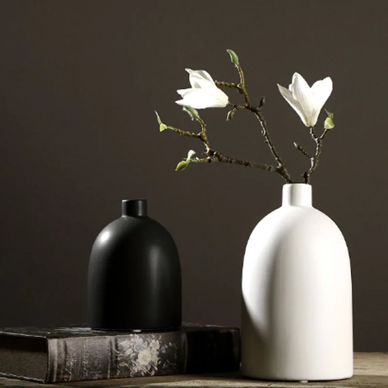Black White Vase Flower Pot Handmade Ceramic Vases Simplicity Decorations Living Room Decoracion Table Ornaments Вазадекор Украш
Black White Vase Flower Pot Handmade Ceramic Vases Simplicity Decorations Living Room Decoracion Table Ornaments Вазадекор Украш