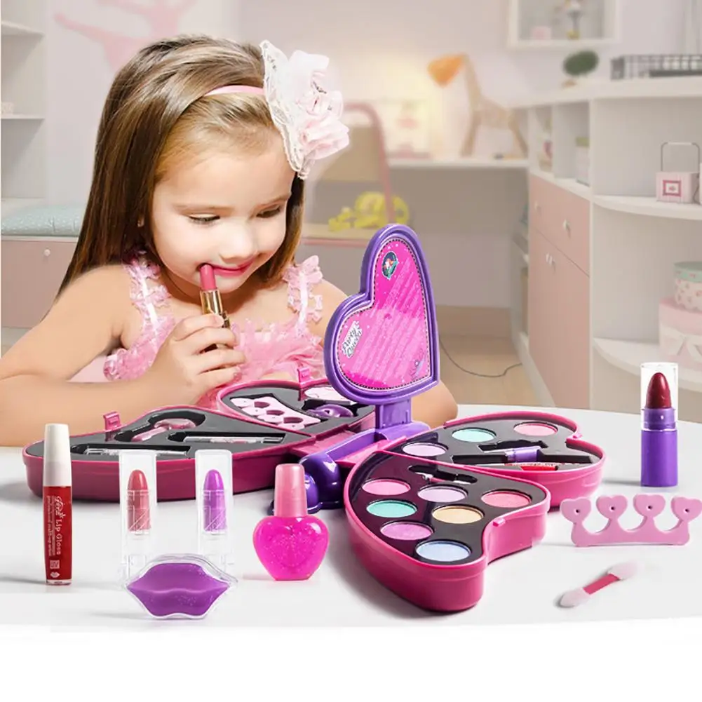 Portable Kids Girls Makeup Toy Princess Girl Butterfly Shape Make up Set Lipstick Eye Shadow Pretend Play Toy
Portable Kids Girls Makeup Toy Princess Girl Butterfly Shape Make up Set Lipstick Eye Shadow Pretend Play Toy