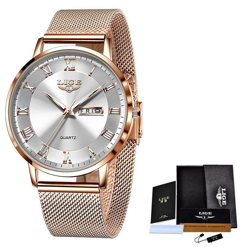 New LIGE Women Ultra-Thin Watch Top Brand Luxury Watches Fashion Ladies Clock Stainless Steel Waterproof Calendar Wristwatch+Box
New LIGE Women Ultra-Thin Watch Top Brand Luxury Watches Fashion Ladies Clock Stainless Steel Waterproof Calendar Wristwatch+Box