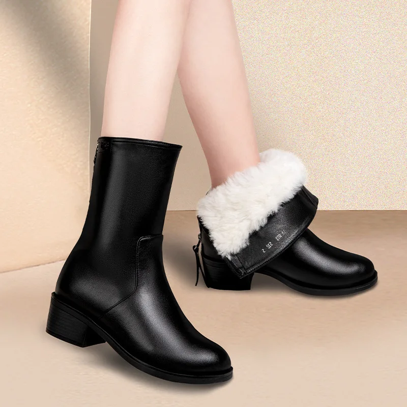 Women's Round Toe Imitation PU European and American Leather Boots Knight Boots Non-slip Martin Boots Mid-heel Women's Shoes
Women's Round Toe Imitation PU European and American Leather Boots Knight Boots Non-slip Martin Boots Mid-heel Women's Shoes