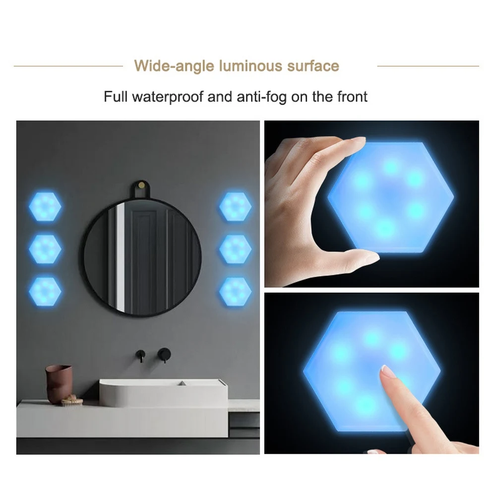 6Pcs RGB Quantum Wall Lamp LED Touch Sensitive Sensor Night Light Hexagon Modular Remote Control Lamp Home DIY Decor Lighting
6Pcs RGB Quantum Wall Lamp LED Touch Sensitive Sensor Night Light Hexagon Modular Remote Control Lamp Home DIY Decor Lighting