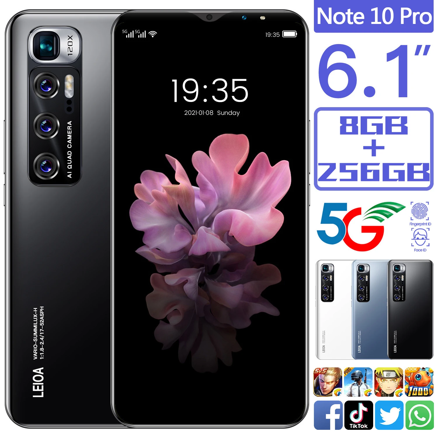

Mi Note10 Pro смартфон с 5,5-дюймовым дисплеем, ОЗУ 8 Гб, ПЗУ 6,1 ГБ, 256 мАч, 24 + 48 Мп