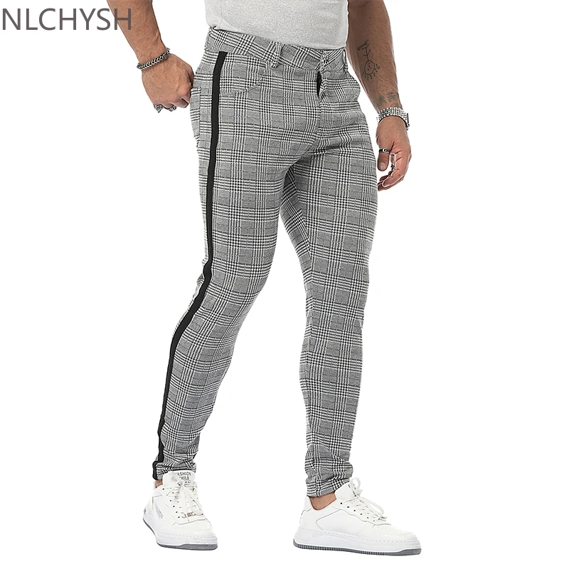 Mens Streetwear Chinos Plaid Casual Pants Fitness Men Skiny Bottom Jogger Pants Sweatpants Fashion Trousers Stripe Track Pants
Mens Streetwear Chinos Plaid Casual Pants Fitness Men Skiny Bottom Jogger Pants Sweatpants Fashion Trousers Stripe Track Pants