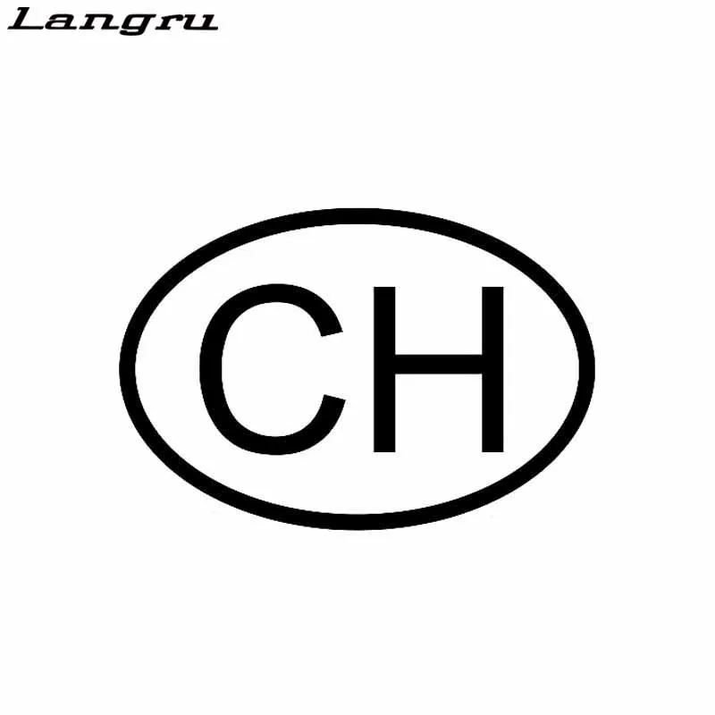 Langru 14 7 см * 10 Ch Швейцарский код страны овальная Автомобильная Наклейка Виниловая
