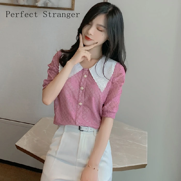 2020 New Arrival Leisure Hot Sale Peter Pan Collar Short Sleeve Women Chiffon Blouse
2020 New Arrival Leisure Hot Sale Peter Pan Collar Short Sleeve Women Chiffon Blouse