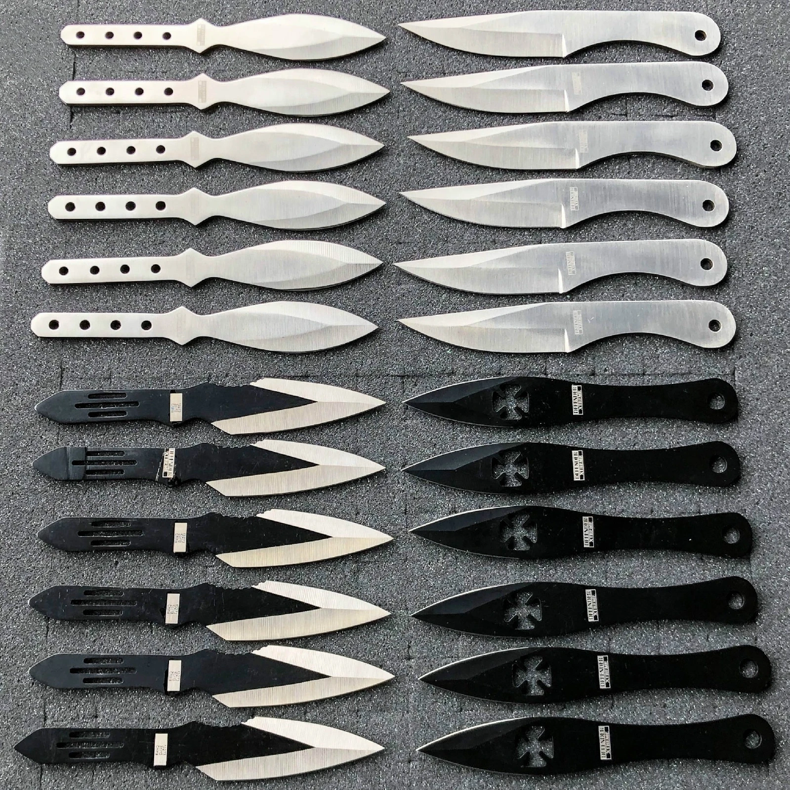 24Pcs MIX Ninja Hunting Knives Tactical Kunai Fixed Blade Na-ruto Throwing Knife Set with Sheath
24Pcs MIX Ninja Hunting Knives Tactical Kunai Fixed Blade Na-ruto Throwing Knife Set with Sheath