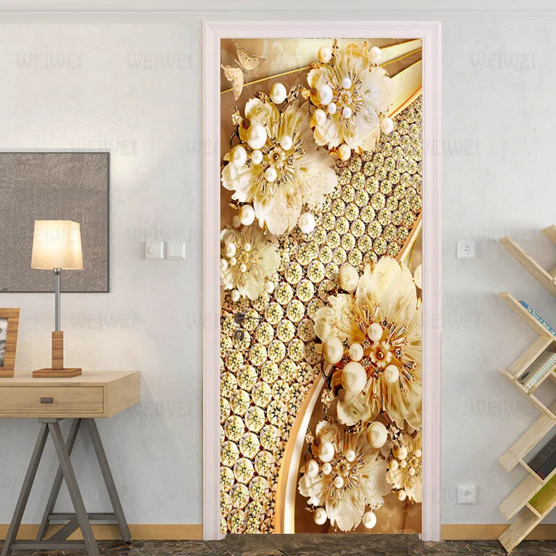 European Style 3D Stereo Jewelry Flowers Door Sticker Living Room Bedroom Luxury Home Decor Mural Wallpaper Self-Adhesive Poster 
European Style 3D Stereo Jewelry Flowers Door Sticker Living Room Bedroom Luxury Home Decor Mural Wallpaper Self-Adhesive Poster