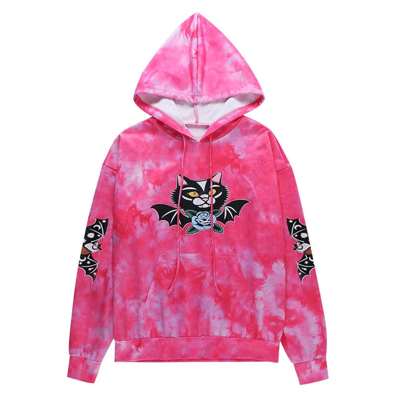 Женский свитшот с длинным рукавом Goth Tie Dye, винтажный Свободный пуловер с капюшоном, Осень-зима
Женский свитшот с длинным рукавом Goth Tie Dye, винтажный Свободный пуловер с капюшоном, Осень-зима