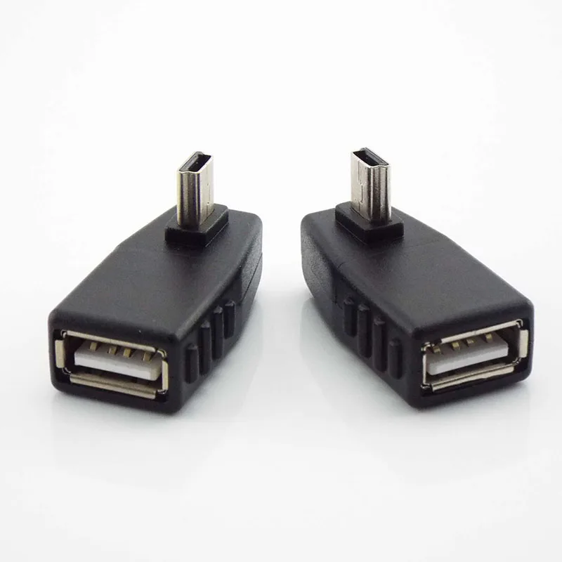 Угловой преобразователь 90 градусов мини USB 5-контактный разъем папа-USB мама OTG