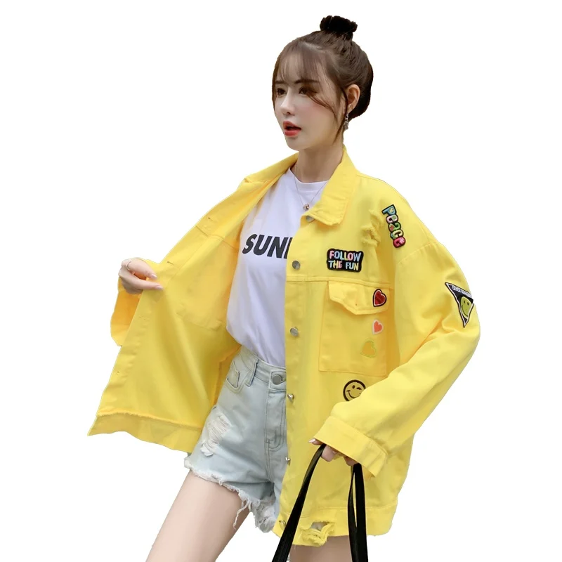 Женская джинсовая куртка с эполетами, свободная джинсовая куртка большого размера с вышивкой в Корейском стиле, Новинка лета 2021
Женская джинсовая куртка с эполетами, свободная джинсовая куртка большого размера с вышивкой в Корейском стиле, Новинка лета 2021