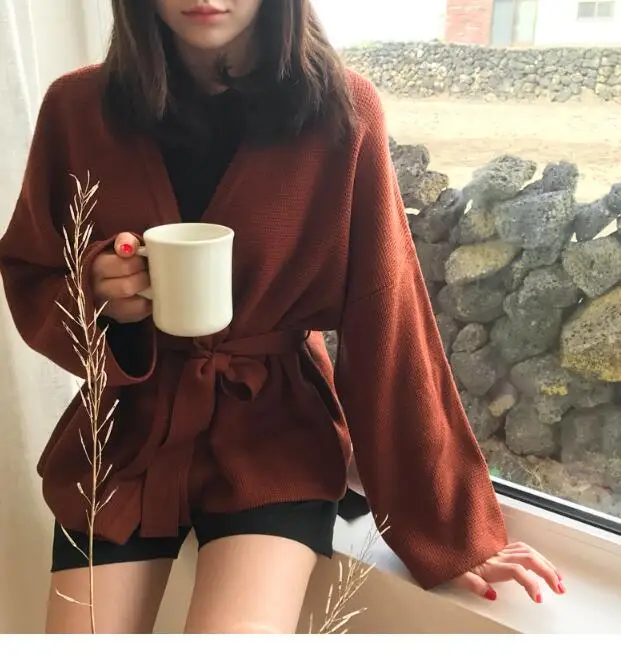 Women Knitted Cardigan With Tie Belt Wide Sleeve Open Front Cozy Cardigans Ladies Autumn Winter Cardigans Sweater Knitwear Tops
Women Knitted Cardigan With Tie Belt Wide Sleeve Open Front Cozy Cardigans Ladies Autumn Winter Cardigans Sweater Knitwear Tops