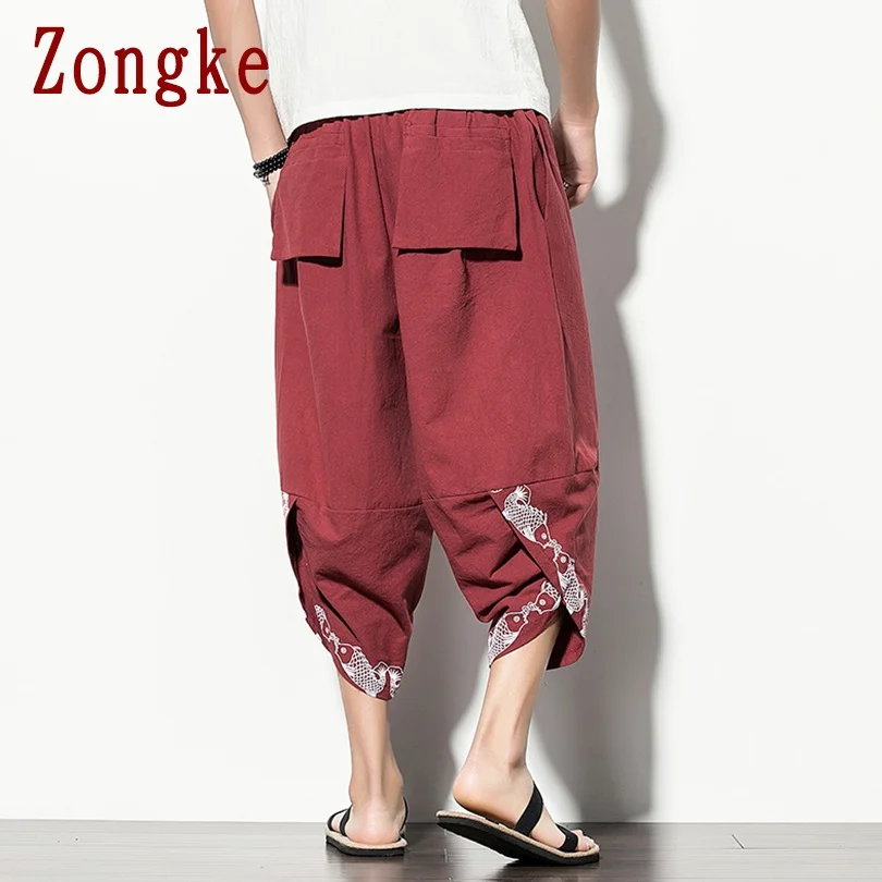 Zongke Casual Men's Pants Harajuku Men Clothing Wide Leg Pants Men Japanese Style Streetwear Trousers Calf-Length M-5XL 2021
Zongke Casual Men's Pants Harajuku Men Clothing Wide Leg Pants Men Japanese Style Streetwear Trousers Calf-Length M-5XL 2021