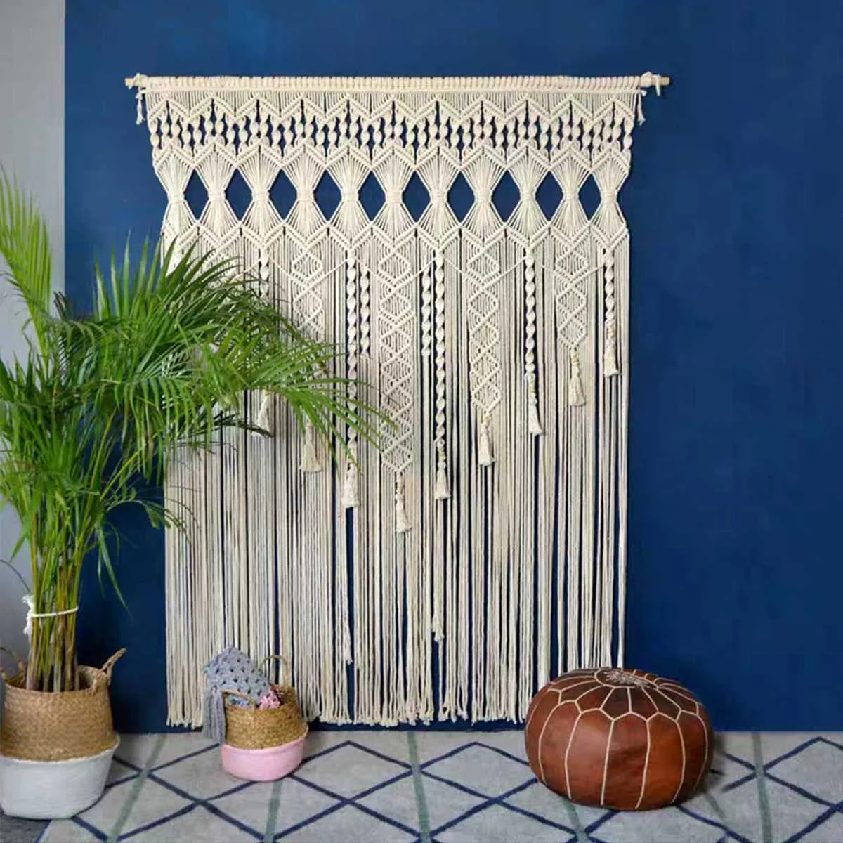 90x180CM Large Handmade Woven Bohemian Style Tapestry Wedding Background Wall Living Room Decoration Cotton Rope Photo Backdrop
90x180CM Large Handmade Woven Bohemian Style Tapestry Wedding Background Wall Living Room Decoration Cotton Rope Photo Backdrop