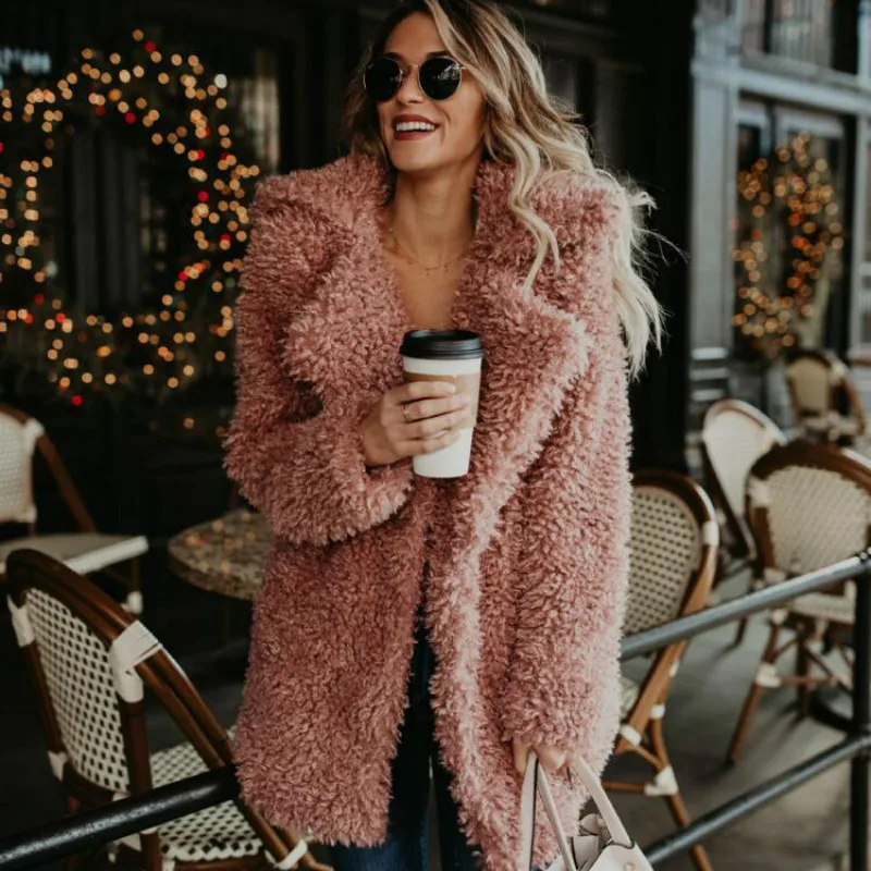 Luxury Long Wool Coat Loose Lapel Coat Thick Warmth Female Plush Winter Women's High-quality Artificial Rabbit Fur Coat
Luxury Long Wool Coat Loose Lapel Coat Thick Warmth Female Plush Winter Women's High-quality Artificial Rabbit Fur Coat