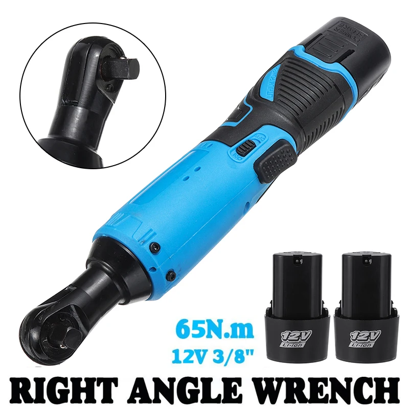 12V 3/8" Ratchet Wrench Removal Screw Nut 65Nm Electric Cordless Right Angle Wrench Car Repair Power Tool Set
12V 3/8" Ratchet Wrench Removal Screw Nut 65Nm Electric Cordless Right Angle Wrench Car Repair Power Tool Set