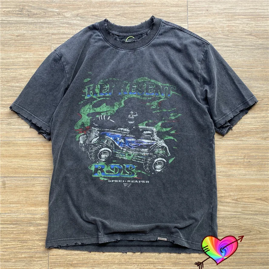 2022 Destroyed Burr Represent Car T Shirt Men Women 1:1 High Quality Speed Reaper Represent Tee Vintage Tops Wash Short Sleeve
2022 Destroyed Burr Represent Car T Shirt Men Women 1:1 High Quality Speed Reaper Represent Tee Vintage Tops Wash Short Sleeve