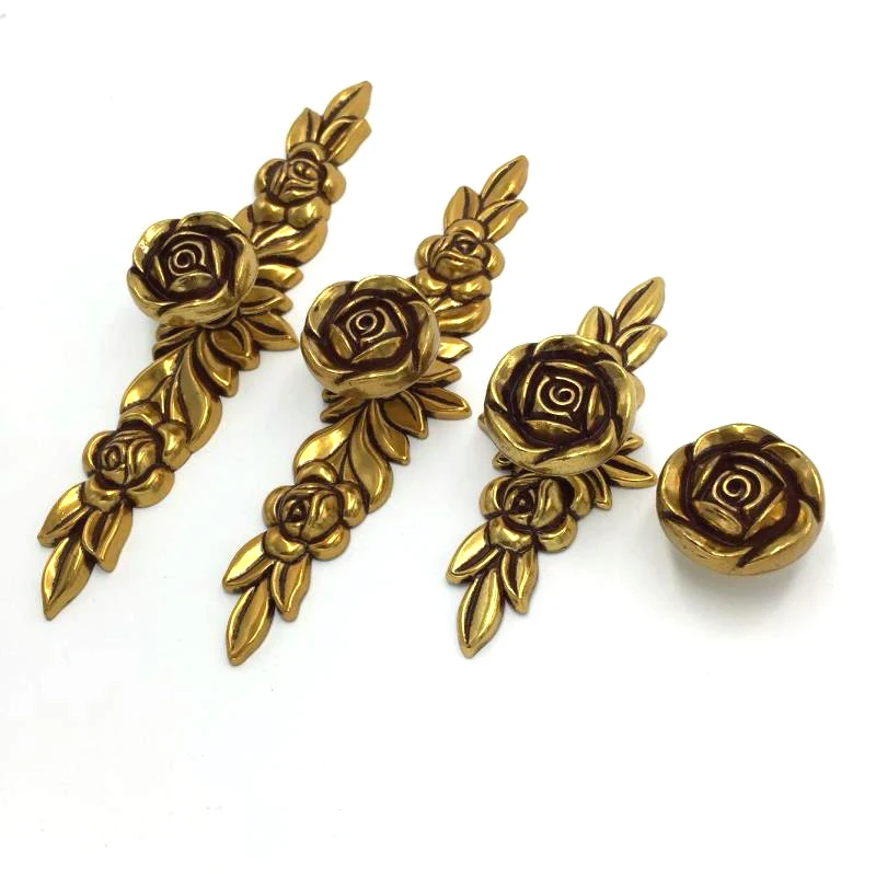 Vintage Door Handles Retro Rose Furniture Handles Antique Drawer Pulls Kitchen Cabinet Handles and Knobs Hardware
Vintage Door Handles Retro Rose Furniture Handles Antique Drawer Pulls Kitchen Cabinet Handles and Knobs Hardware