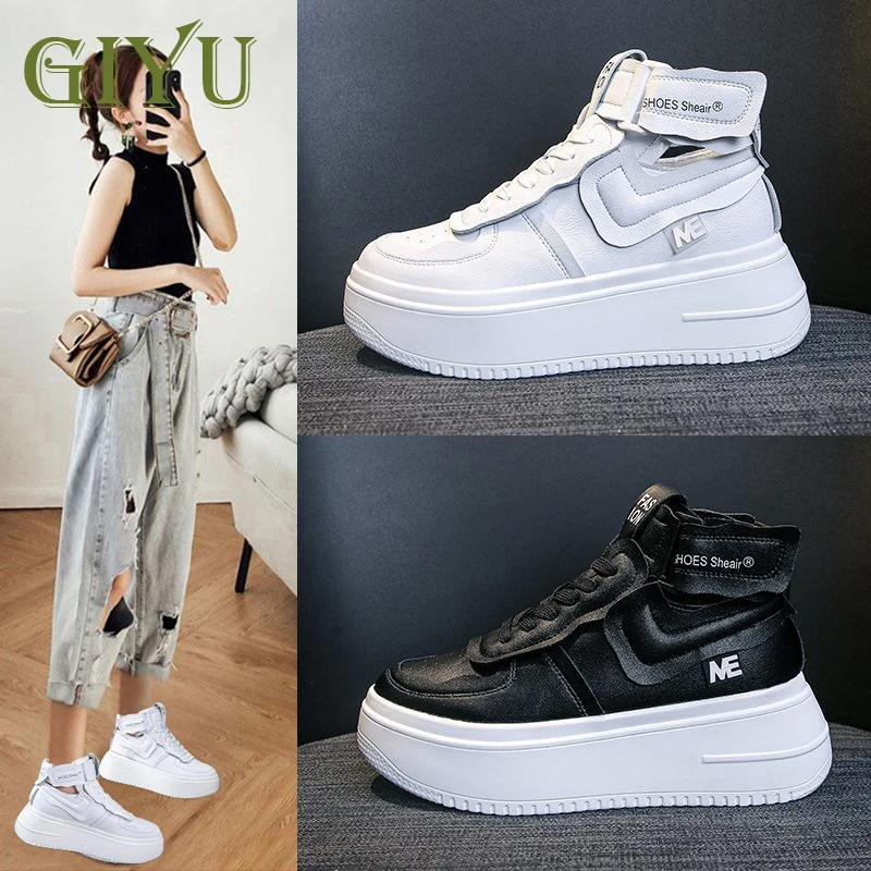 Кроссовки GIYU женские на платформе, высокие дышащие, массивные, дизайнерские, белые
Кроссовки GIYU женские на платформе, высокие дышащие, массивные, дизайнерские, белые