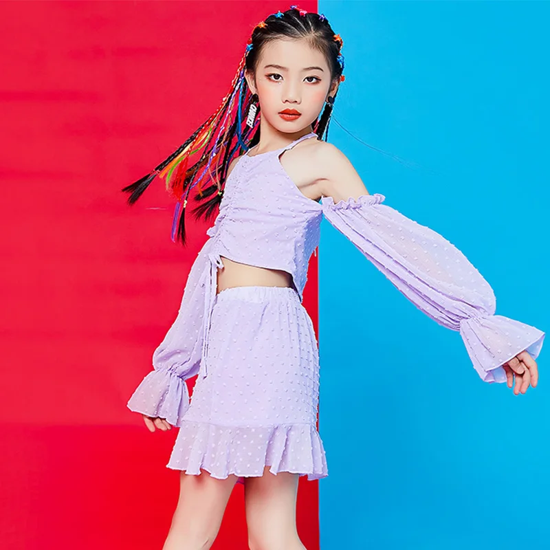 Hip Hop Dance Costumes Girls Jazz Cheerleader Stage Clothes Fashion Strapless Purple Split Suit Modern Dancer Outfit DNV13674
Hip Hop Dance Costumes Girls Jazz Cheerleader Stage Clothes Fashion Strapless Purple Split Suit Modern Dancer Outfit DNV13674