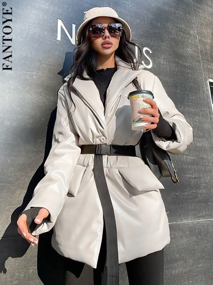 Fantoye Turn-down Collar Adjustable Waist Women Parkas Black Long Sleeve Single Breasted Dress Women Winter Skinny Warm Clothes
Fantoye Turn-down Collar Adjustable Waist Women Parkas Black Long Sleeve Single Breasted Dress Women Winter Skinny Warm Clothes